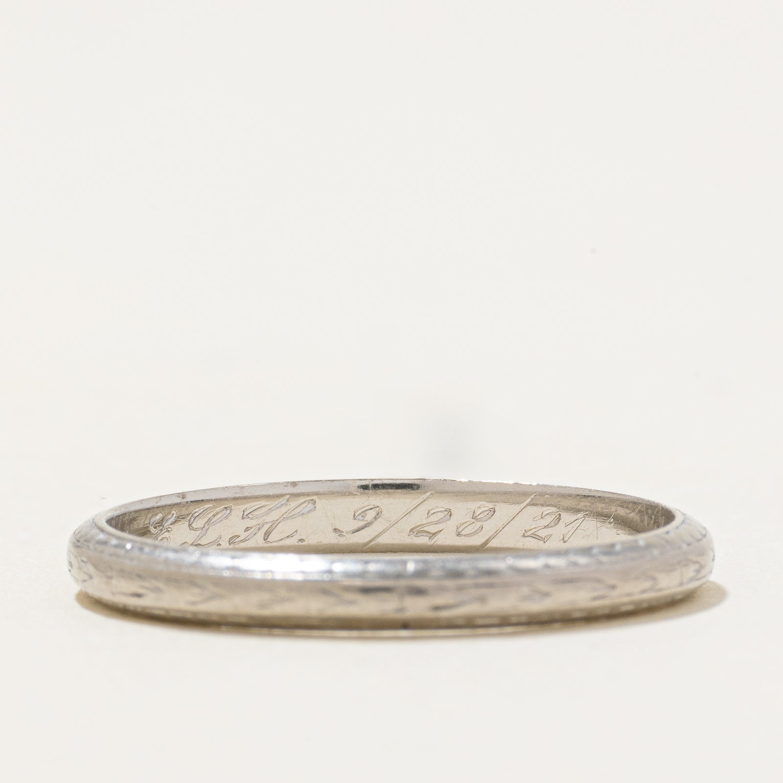 Bague en platine | 2,45 mm | Taille 8