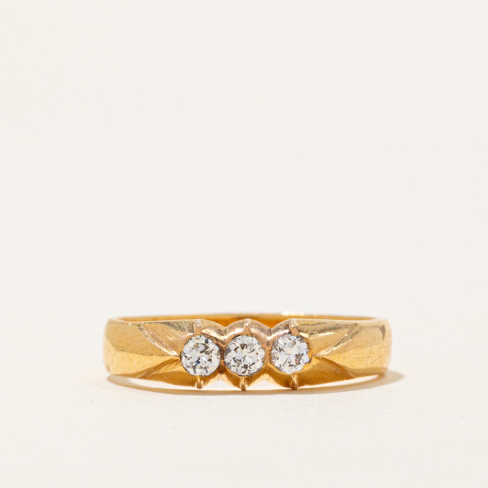 Three Stone Diamond Ring | 0.19ctw | SZ 7