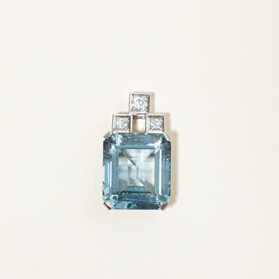 Basket Set Diamond & Synthetic Spinel Pendant | 0.310ctw | 30.00ct