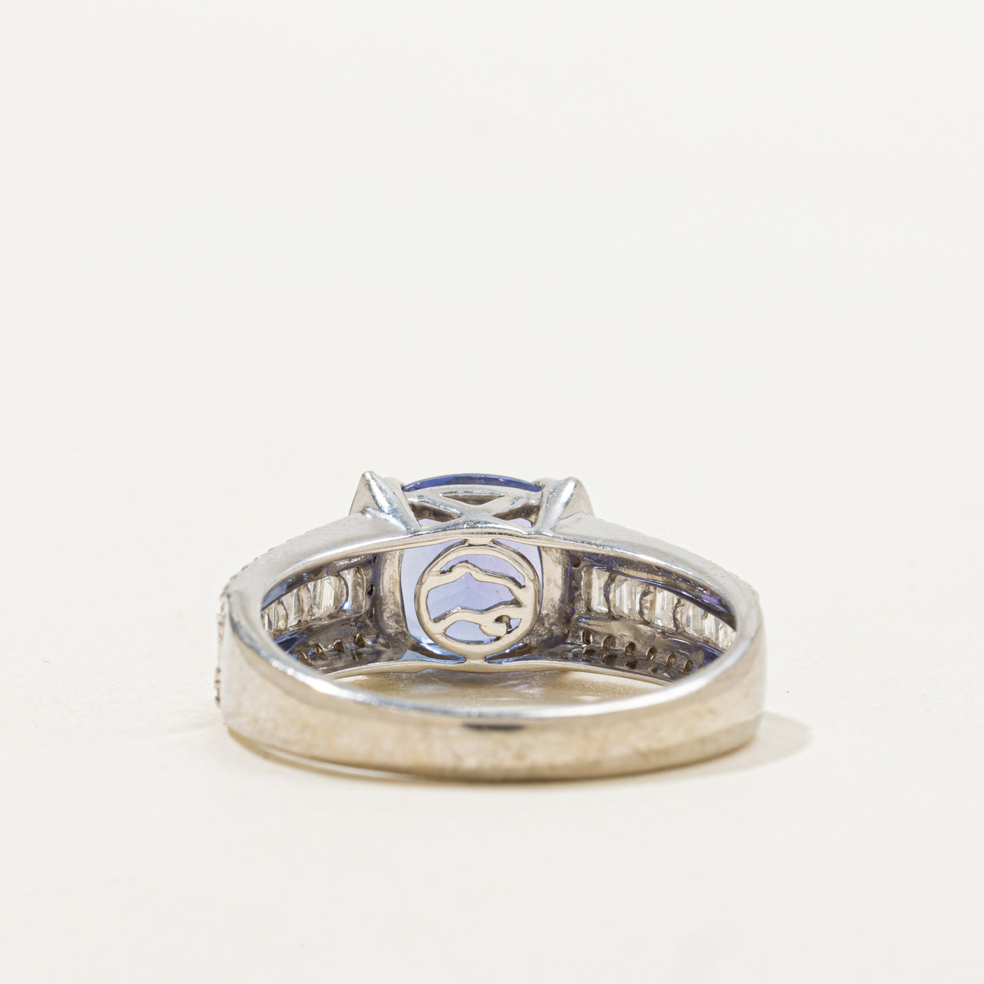 'Effy' Cushion Cut Tanzanite & Diamond Accented Ring | 1.42ct, 0.3ctw | SZ 7.0 |