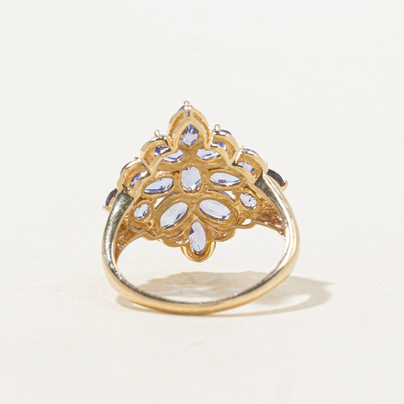 Oval Cut Tanzanite Cluster Cocktail Ring | 2.7ctw | SZ 7.0 |