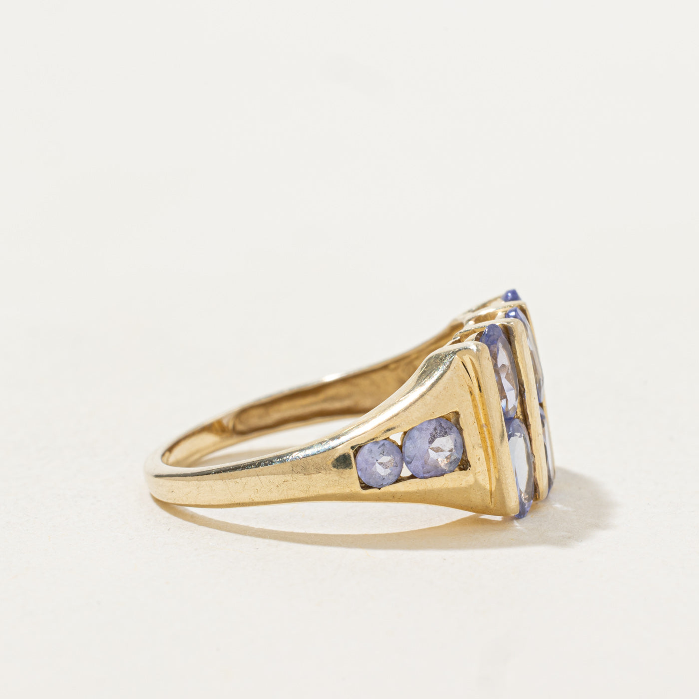 Channel Set Tanzanite Multi Column Ring | 1.4ctw | SZ 6.25 |