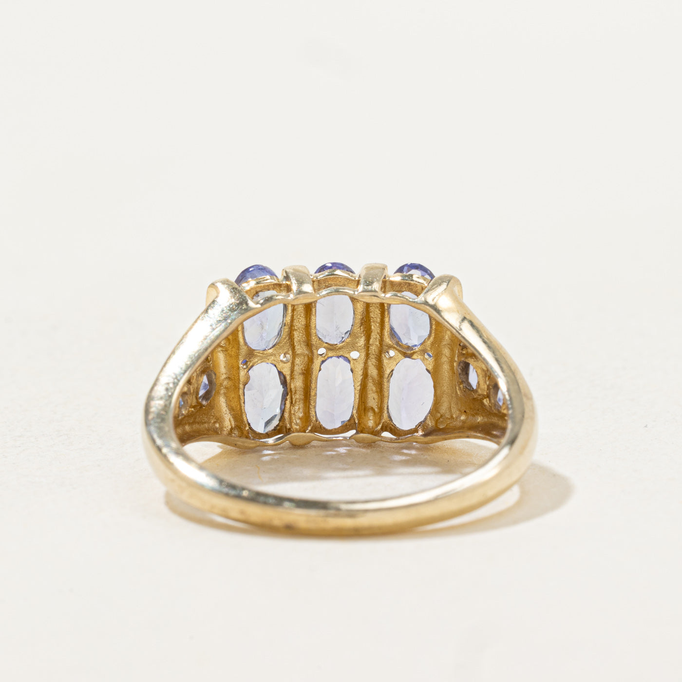 Channel Set Tanzanite Multi Column Ring | 1.4ctw | SZ 6.25 |