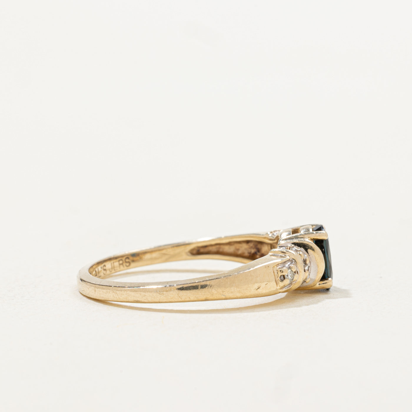 Oval Cut Sapphire & Diamond Accented Ring | 0.47ct, 0.02ctw | SZ 7.0 |