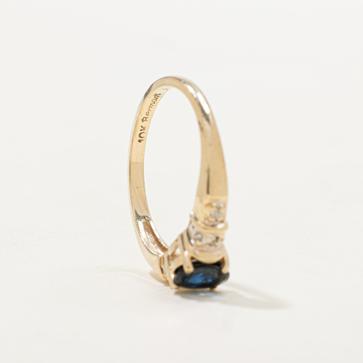 Oval Cut Sapphire & Diamond Accented Ring | 0.47ct, 0.02ctw | SZ 7.0 |