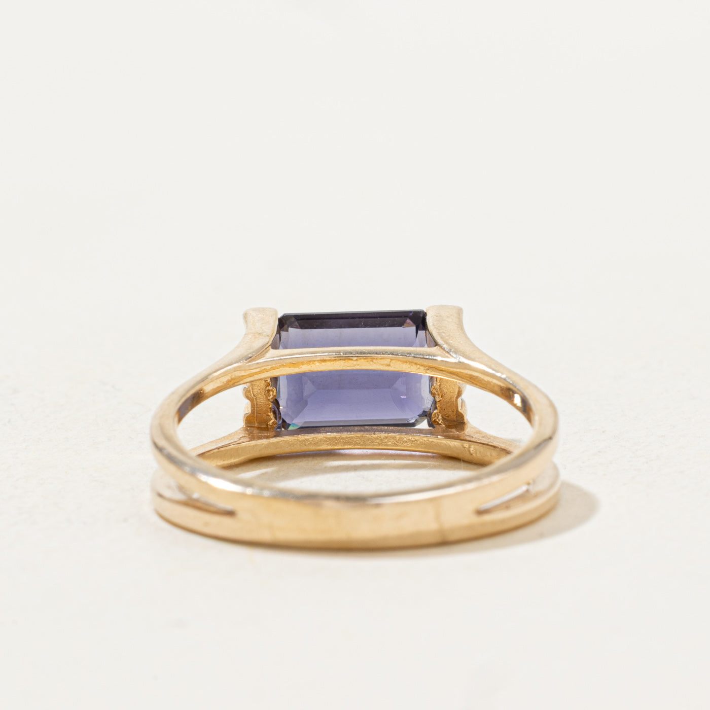 East West Emerald Cut Tanzanite & Diamond Ring | 1.6ct, 0.02ctw | SZ 6.25 |
