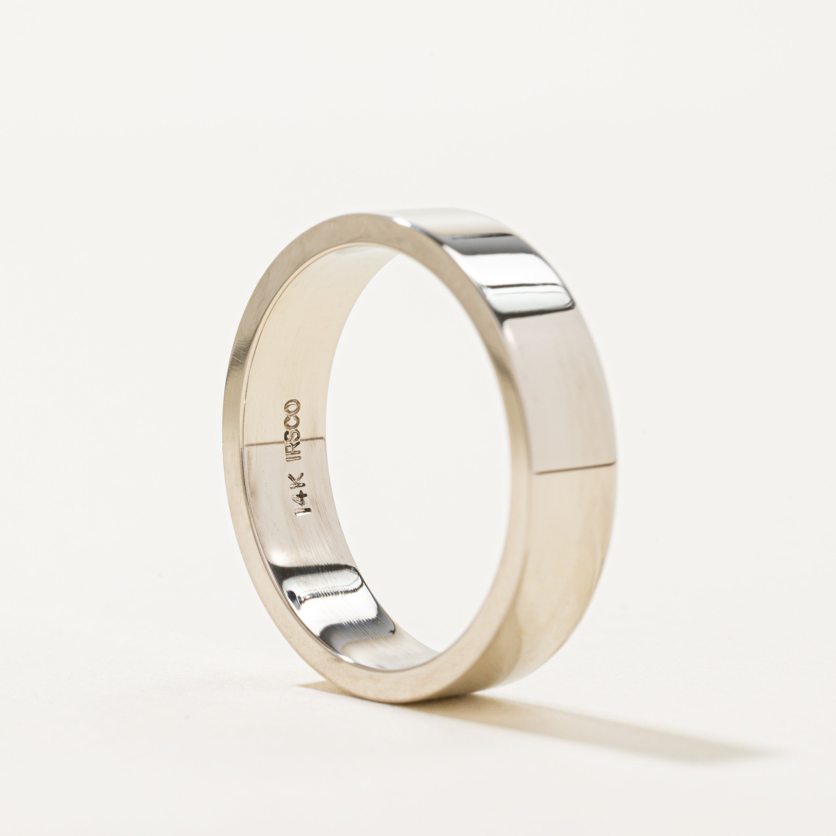 '100 Ways' Rectangular Heavy Gold Band | 5.00mm | Various Sizes