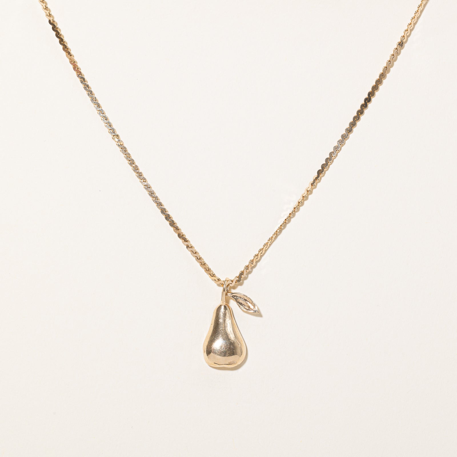 Gold Pear Pendant & Necklace | 0.05ctw | 16" |