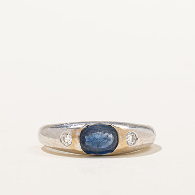 Blue Sapphire & Diamond Ring | 1.00ct, 0.10ctw | SZ 4.75 |