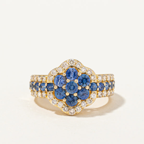 Sapphire & Diamond Cocktail Ring | 1.20ctw, 0.60ctw | SZ 7 |