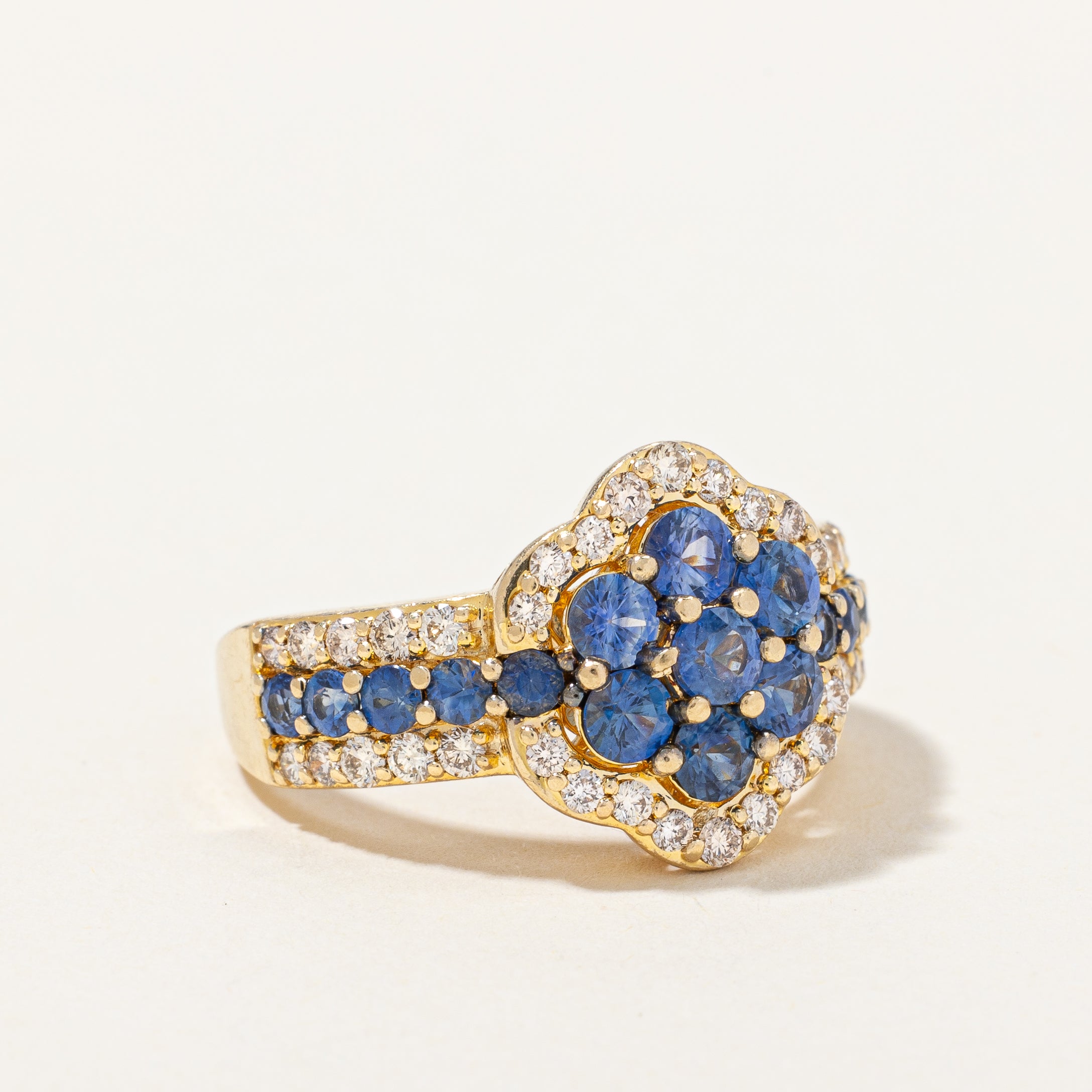 Sapphire & Diamond Cocktail Ring | 1.20ctw, 0.60ctw | SZ 7 |