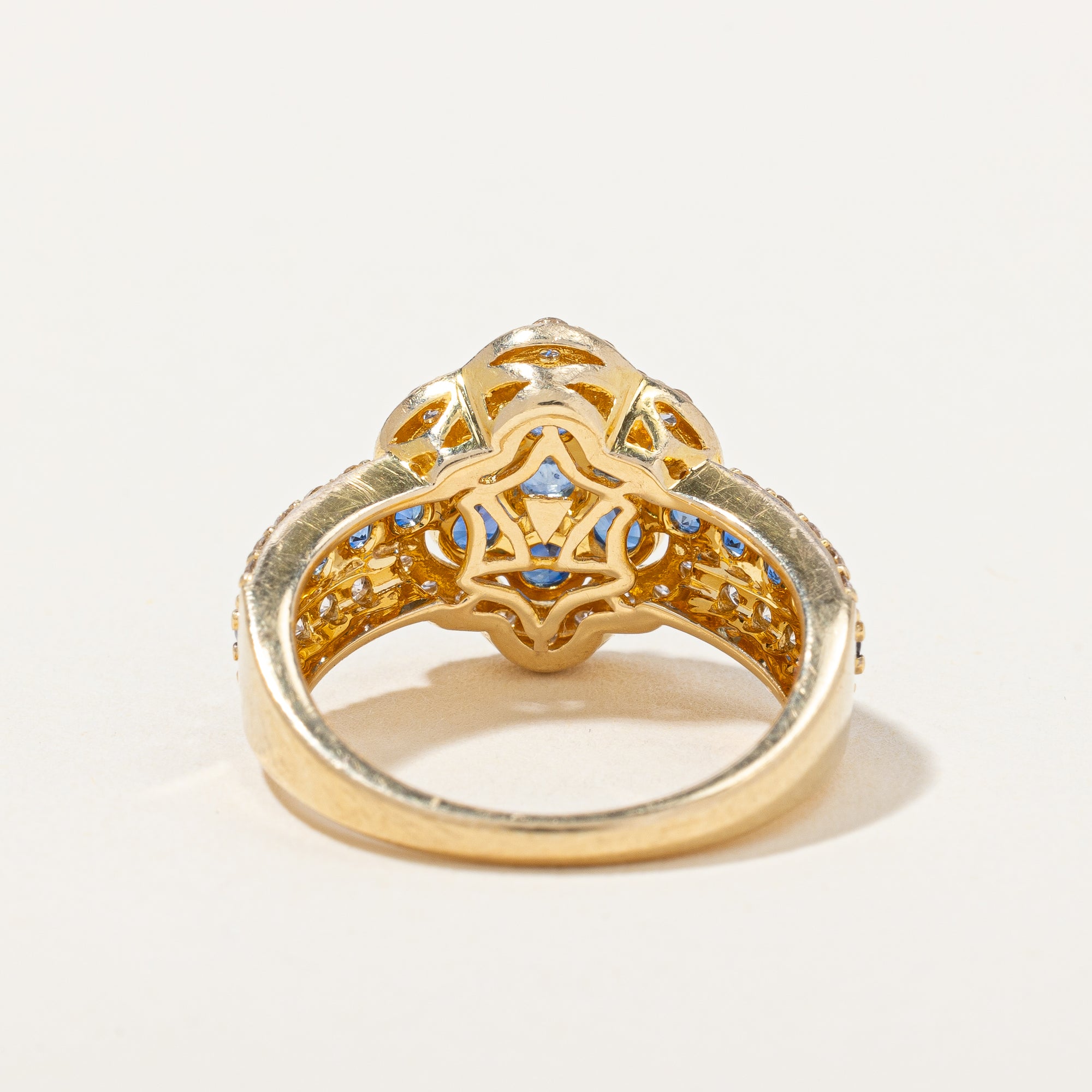 Sapphire & Diamond Cocktail Ring | 1.20ctw, 0.60ctw | SZ 7 |