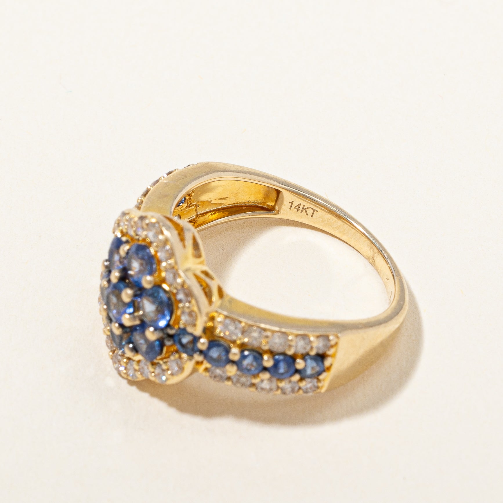 Sapphire & Diamond Cocktail Ring | 1.20ctw, 0.60ctw | SZ 7 |