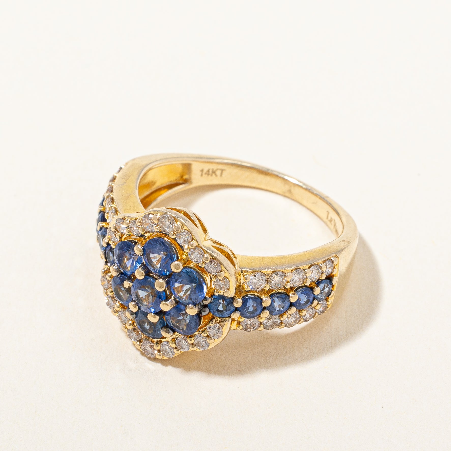 Sapphire & Diamond Cocktail Ring | 1.20ctw, 0.60ctw | SZ 7 |