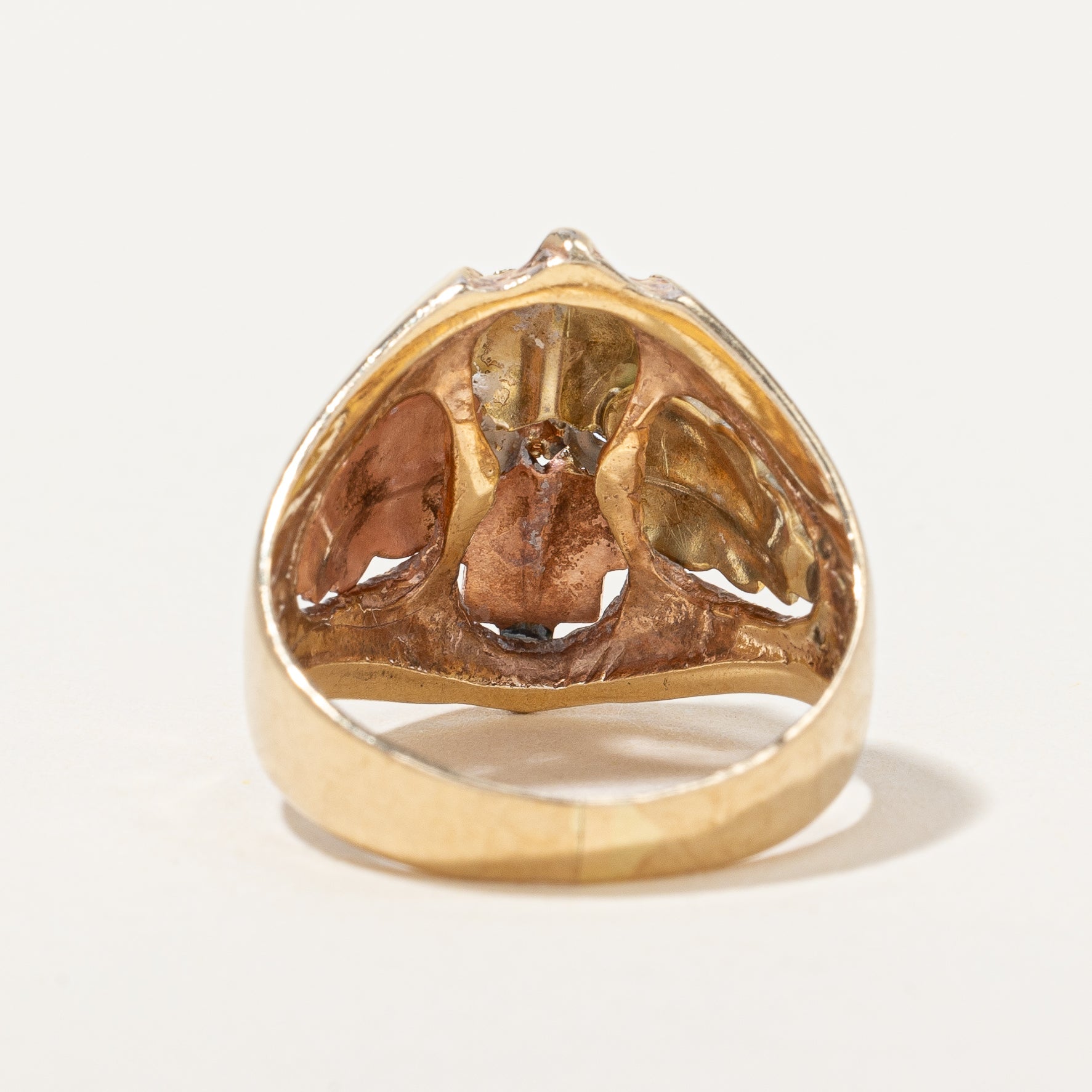 Black Hills Gold' Diamond Leaf Design Ring | 0.03ctw | SZ 6.25 |
