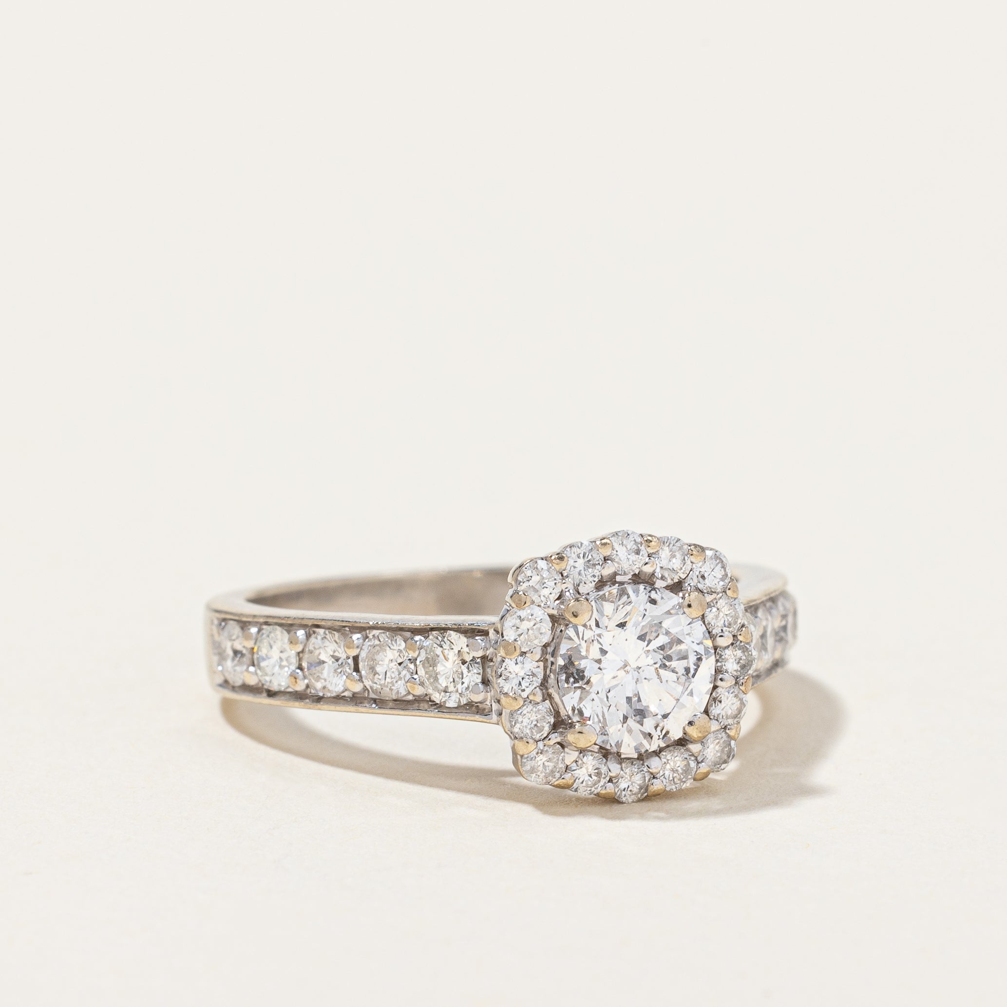 Diamond Halo Engagement Ring | 1.20ctw | SZ 6.75 |