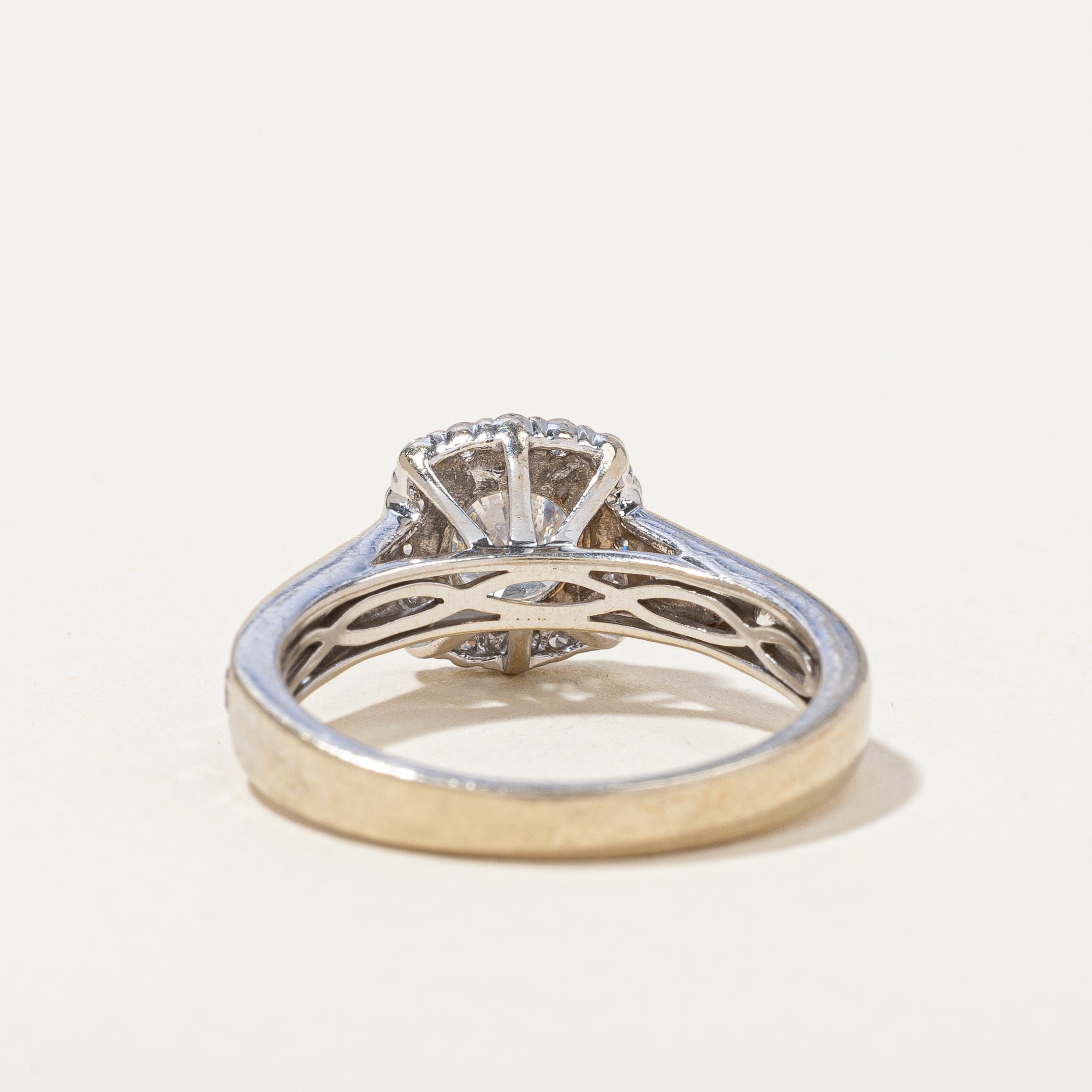 Diamond Halo Engagement Ring | 1.20ctw | SZ 6.75 |
