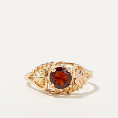 Garnet Leaf Design Ring | 0.75ct | SZ 9.5 |