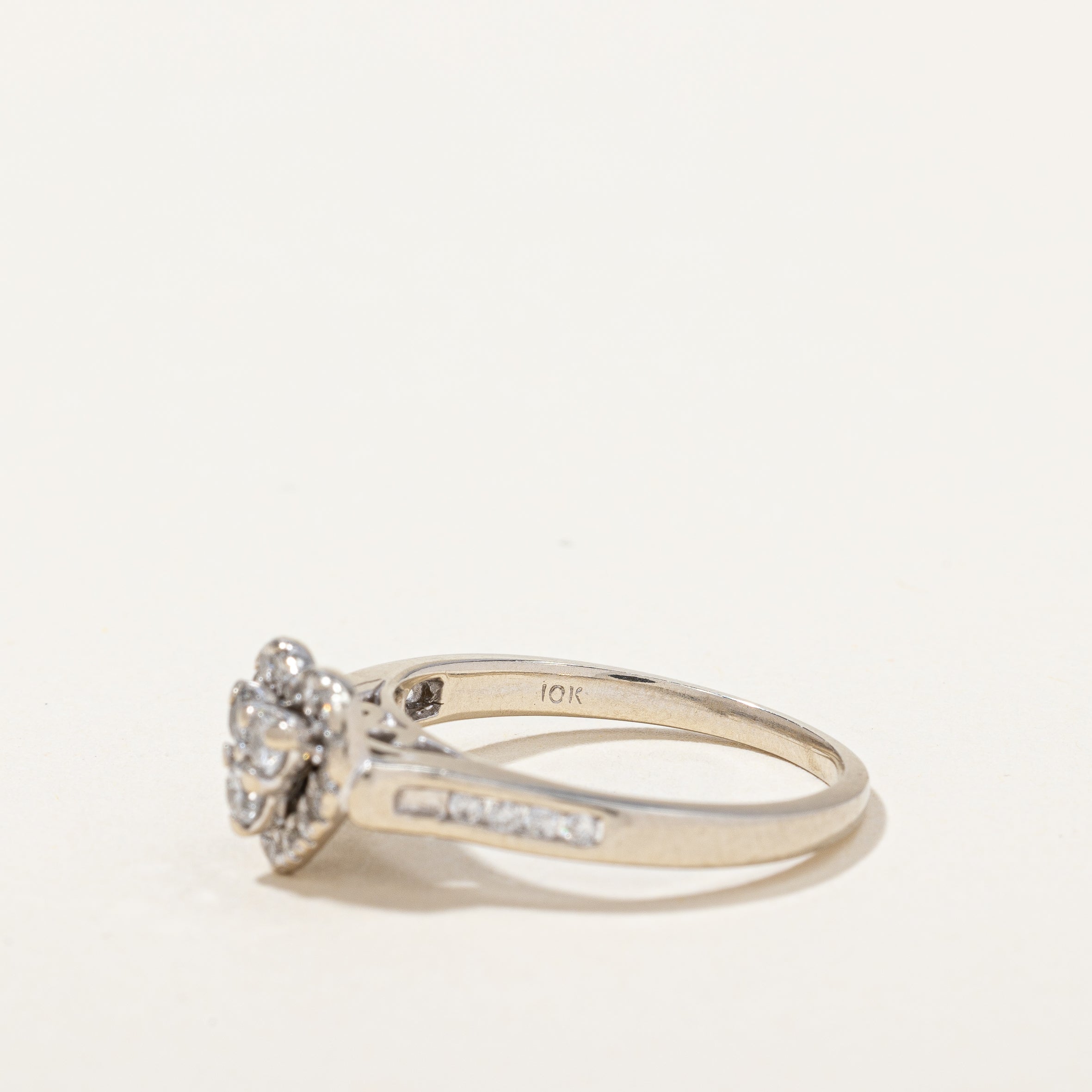 Bague cœur en diamant | 0,24 ct | Taille 5,75 | 