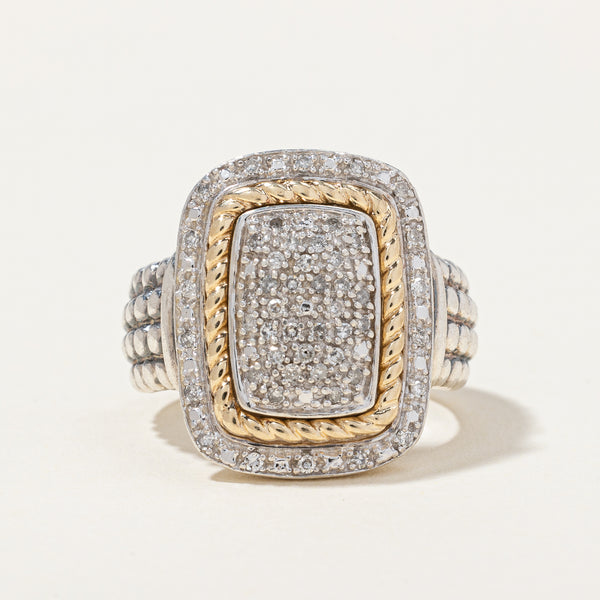 Pave Set Diamond Ring | 0.15ctw | SZ 7.25 |