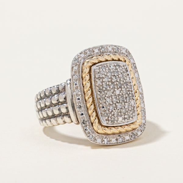 Pave Set Diamond Ring | 0.15ctw | SZ 7.25 |