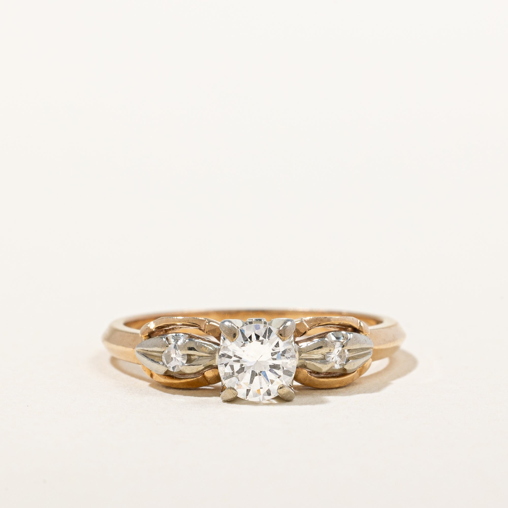 Bevelled Edge Diamond Engagement Ring | 0.40 ctw, SZ 6 |