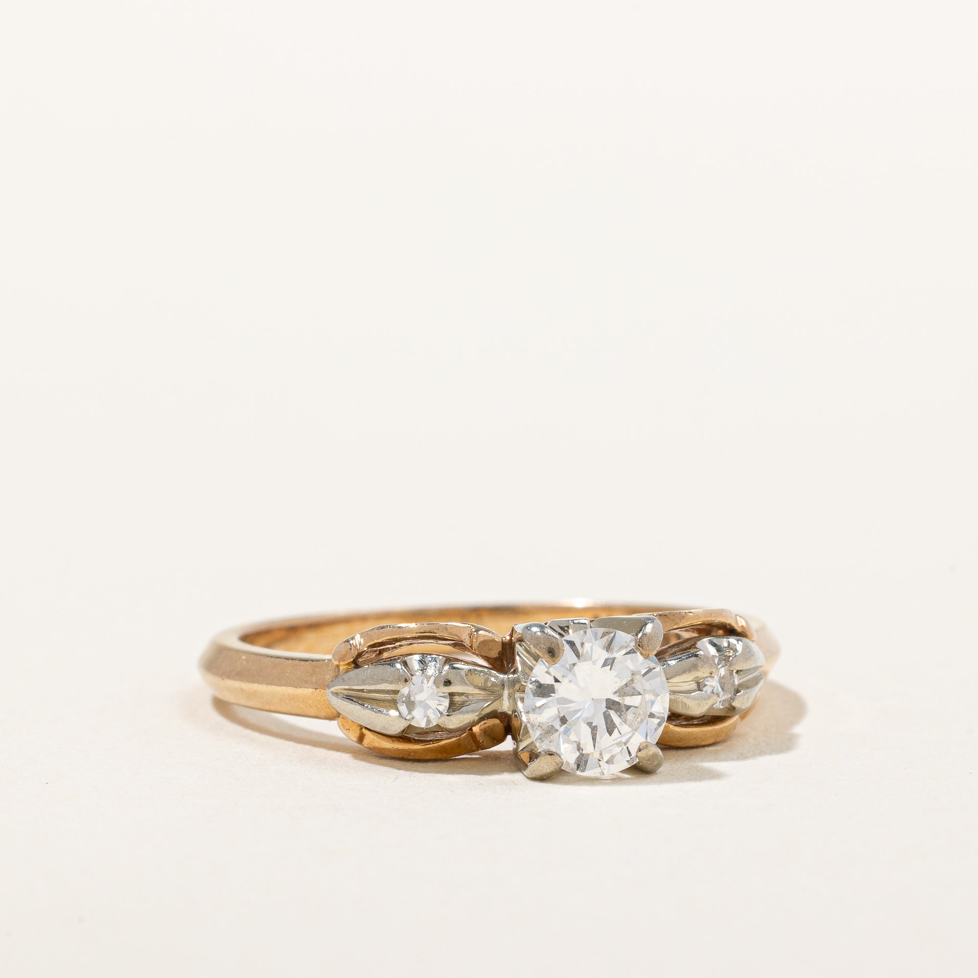 Bevelled Edge Diamond Engagement Ring | 0.40 ctw, SZ 6 |