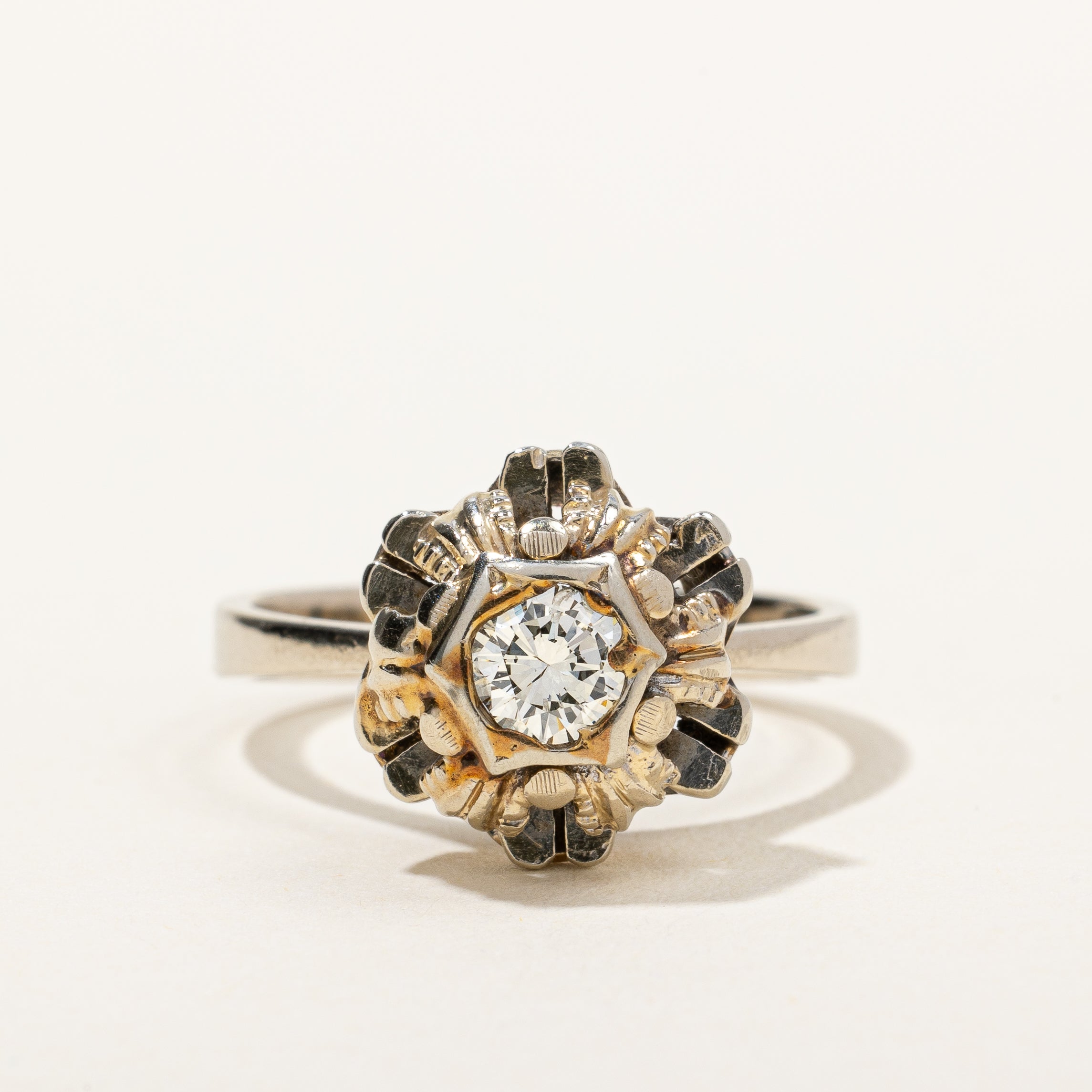 1950s Cushioned Diamond Ring | 0.30 ct, SZ 6 |