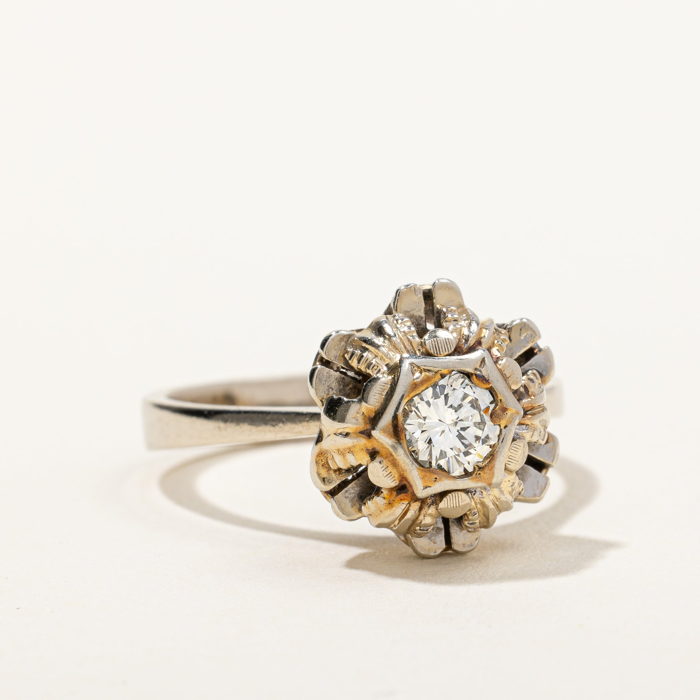 1950s Cushioned Diamond Ring | 0.30 ct, SZ 6 |