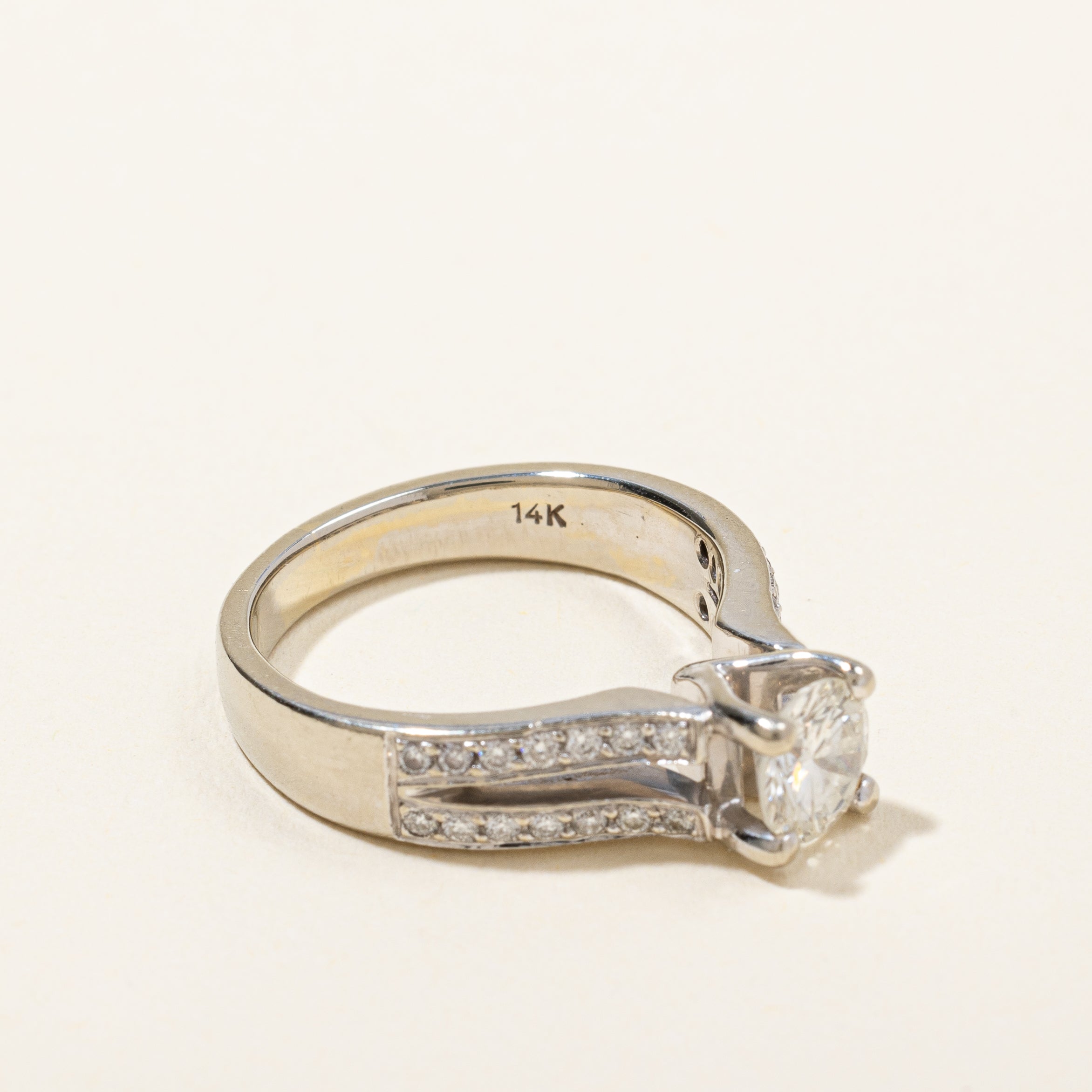 Split Shank Diamond Engagement Ring | 0.79 ctw, SZ 5 |