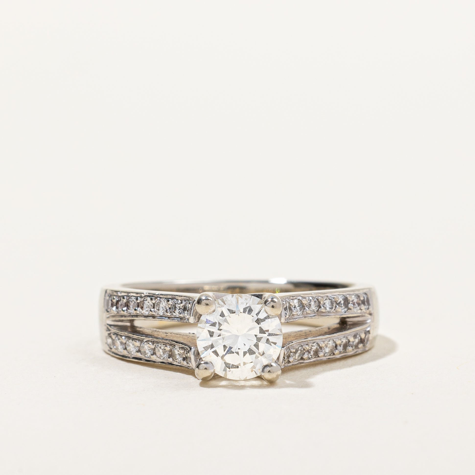 Split Shank Diamond Engagement Ring | 0.79 ctw, SZ 5 |