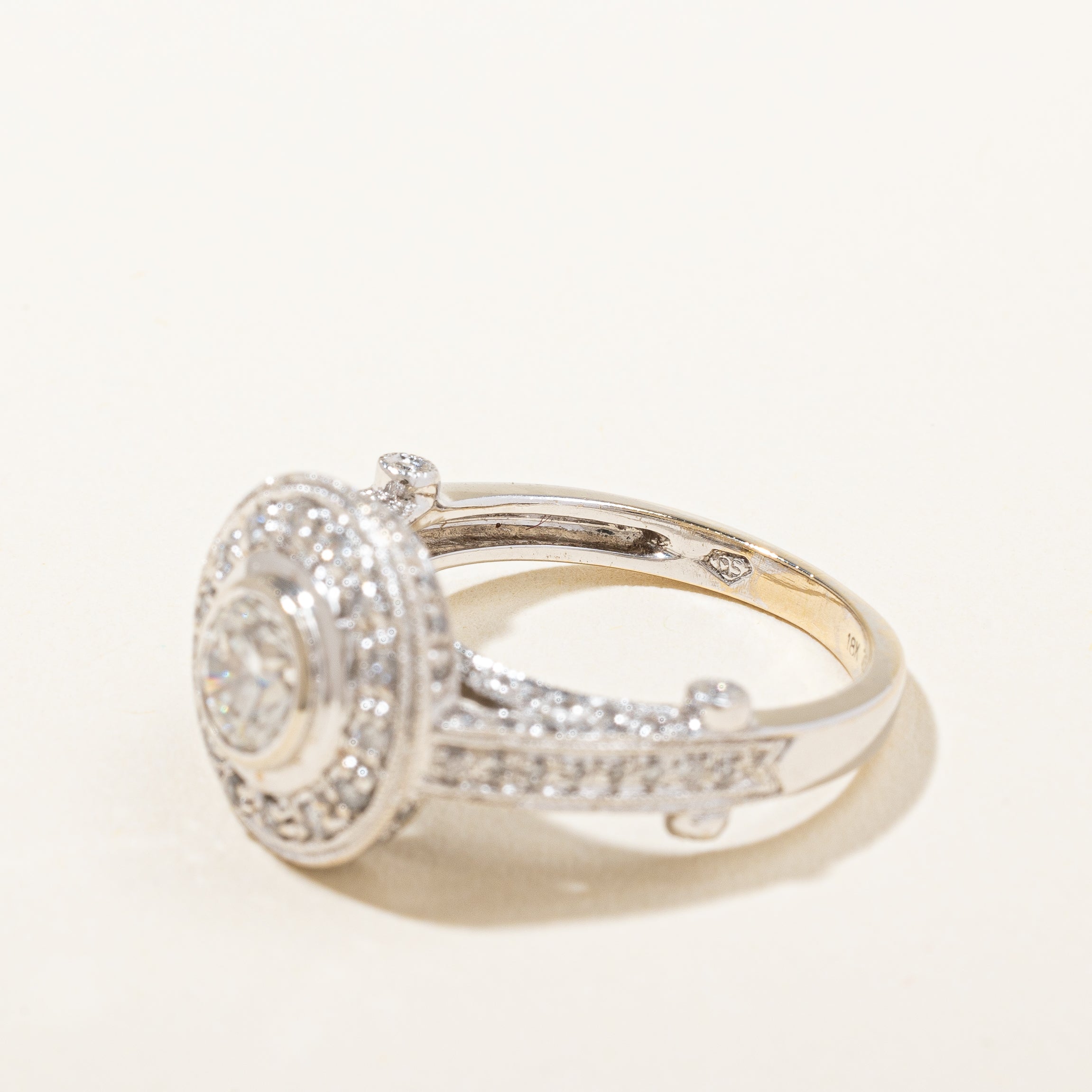 Bezel Set Milgrain Detailed Engagement Ring | 1.10 ctw, SZ 6.25 |