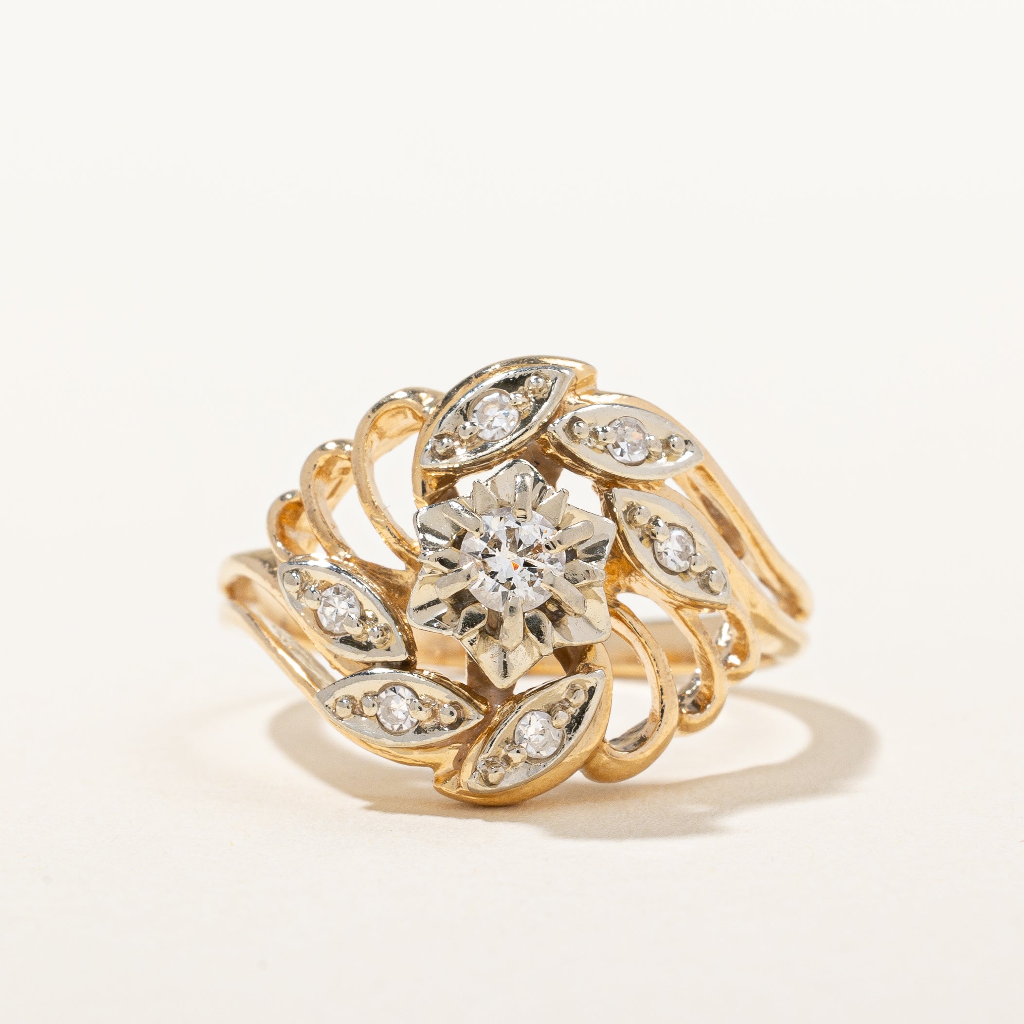 Floral Illusion Set Diamond Ring | 0.25 ctw, SZ 7.25 |