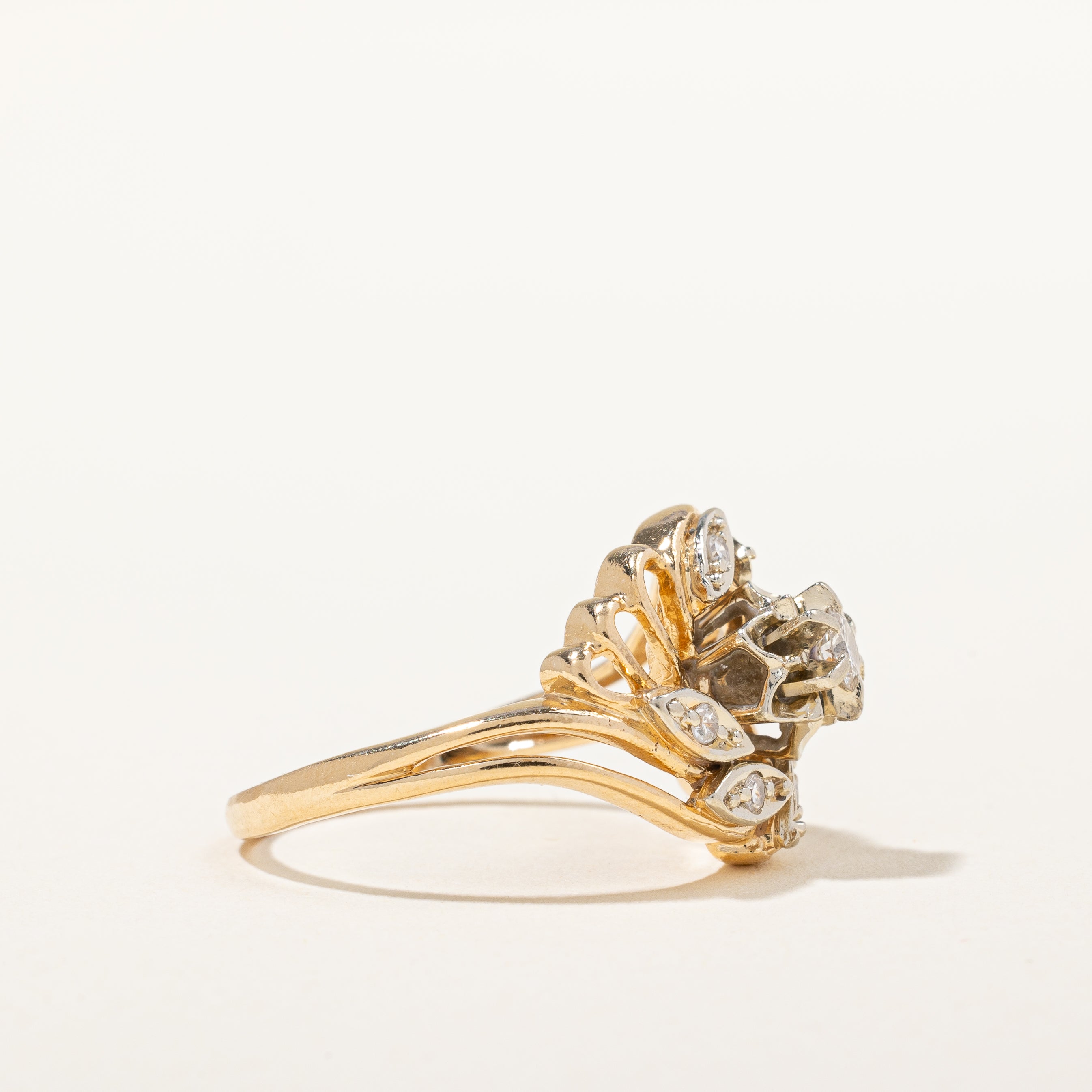 Floral Illusion Set Diamond Ring | 0.25 ctw, SZ 7.25 |