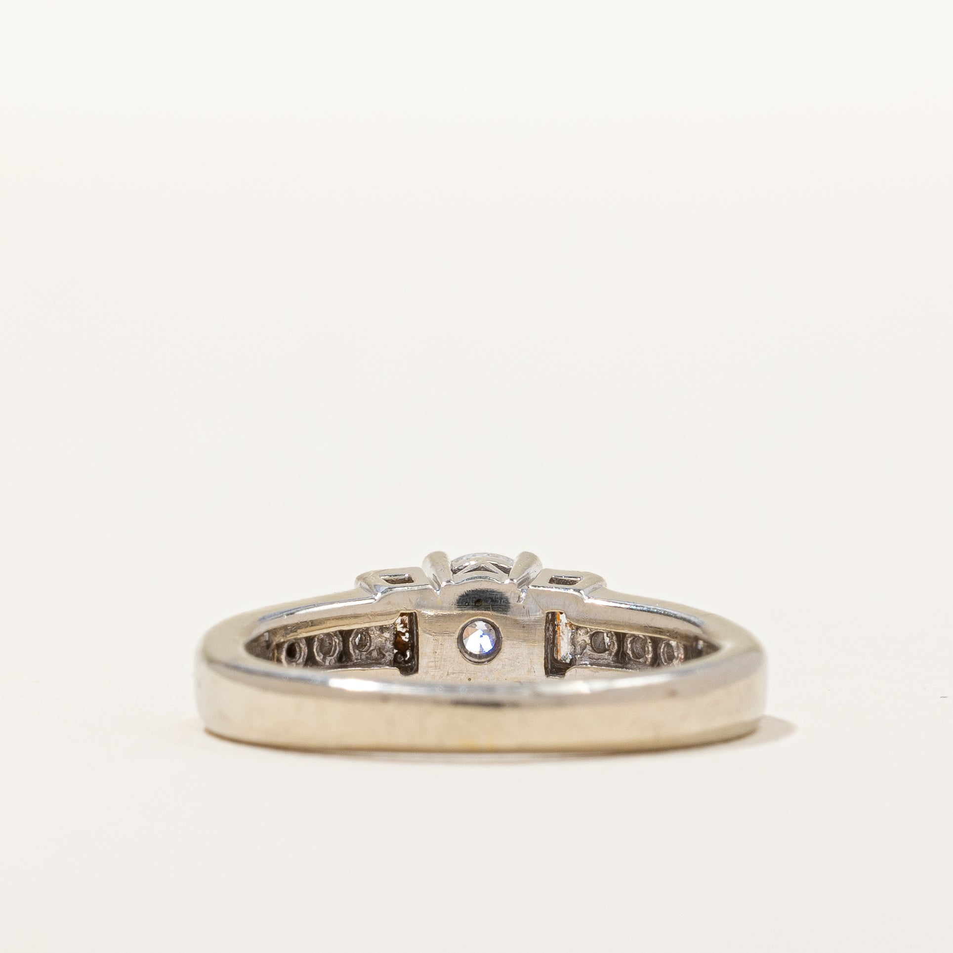 Baguette Accented Engagement Ring | 0.53 ctw, SZ 4.25 |