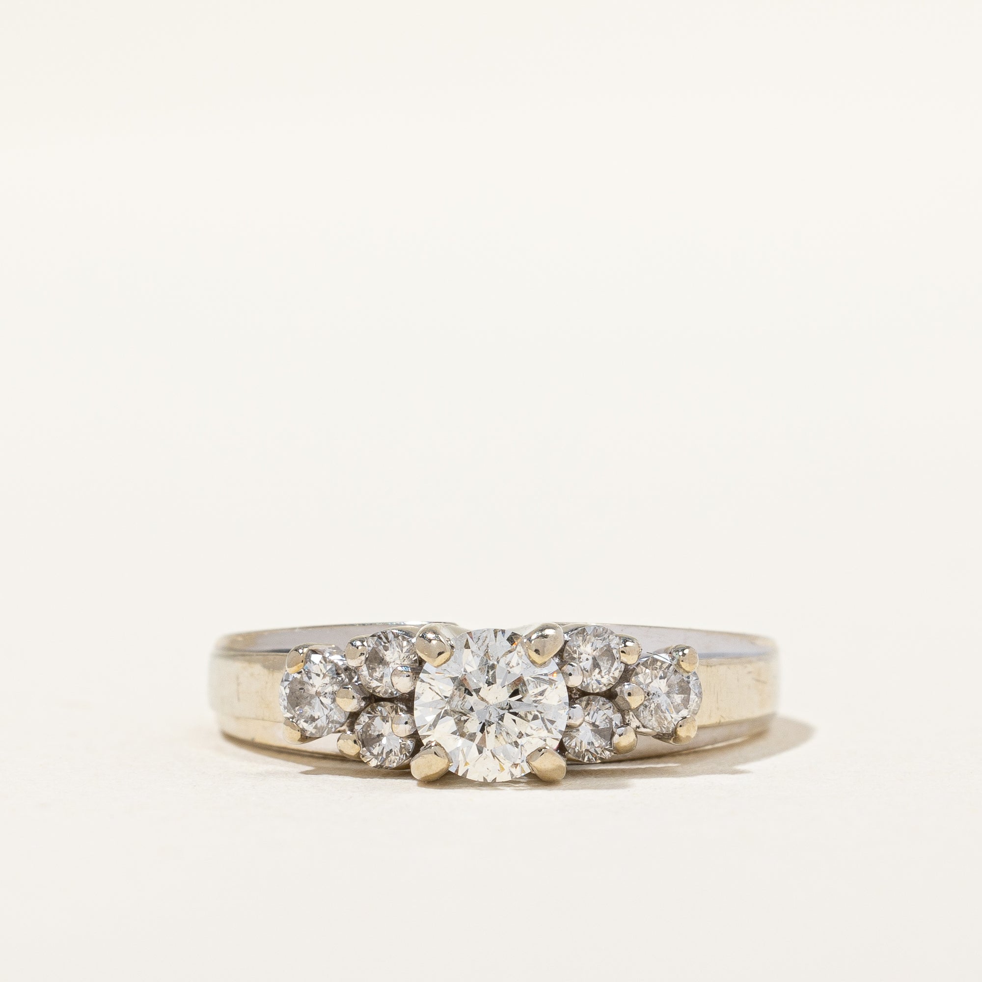 Cluster Accented Diamond Engagement Ring | 0.65 ctw, SZ 6 |