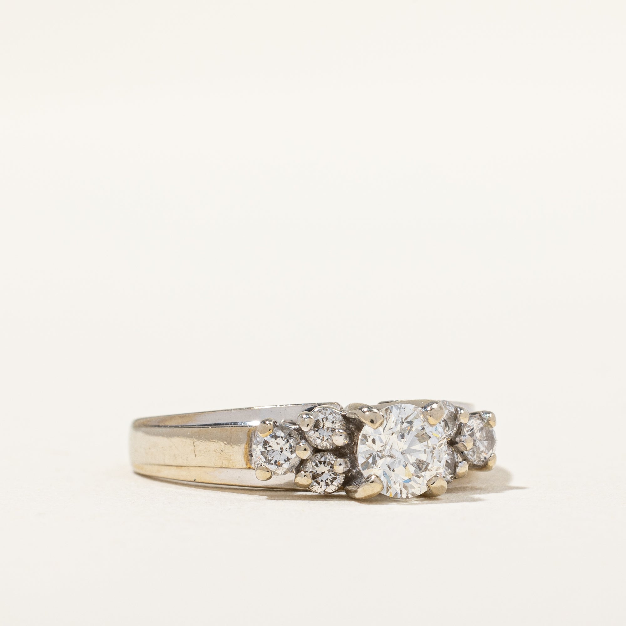 Cluster Accented Diamond Engagement Ring | 0.65 ctw, SZ 6 |