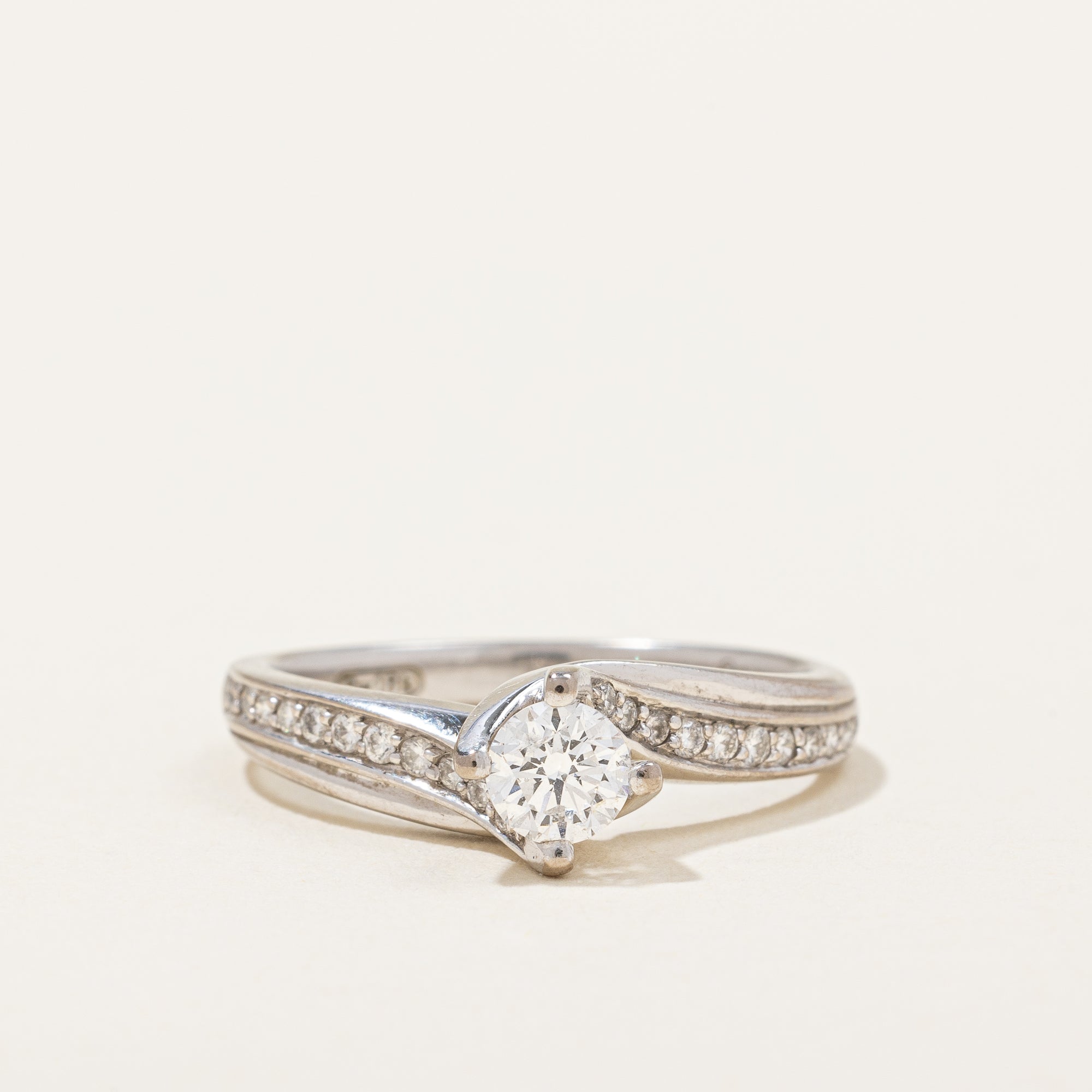 18k Canadian Diamond Engagement Ring | 0.55 ctw I1 F/G | SZ 6.75 |