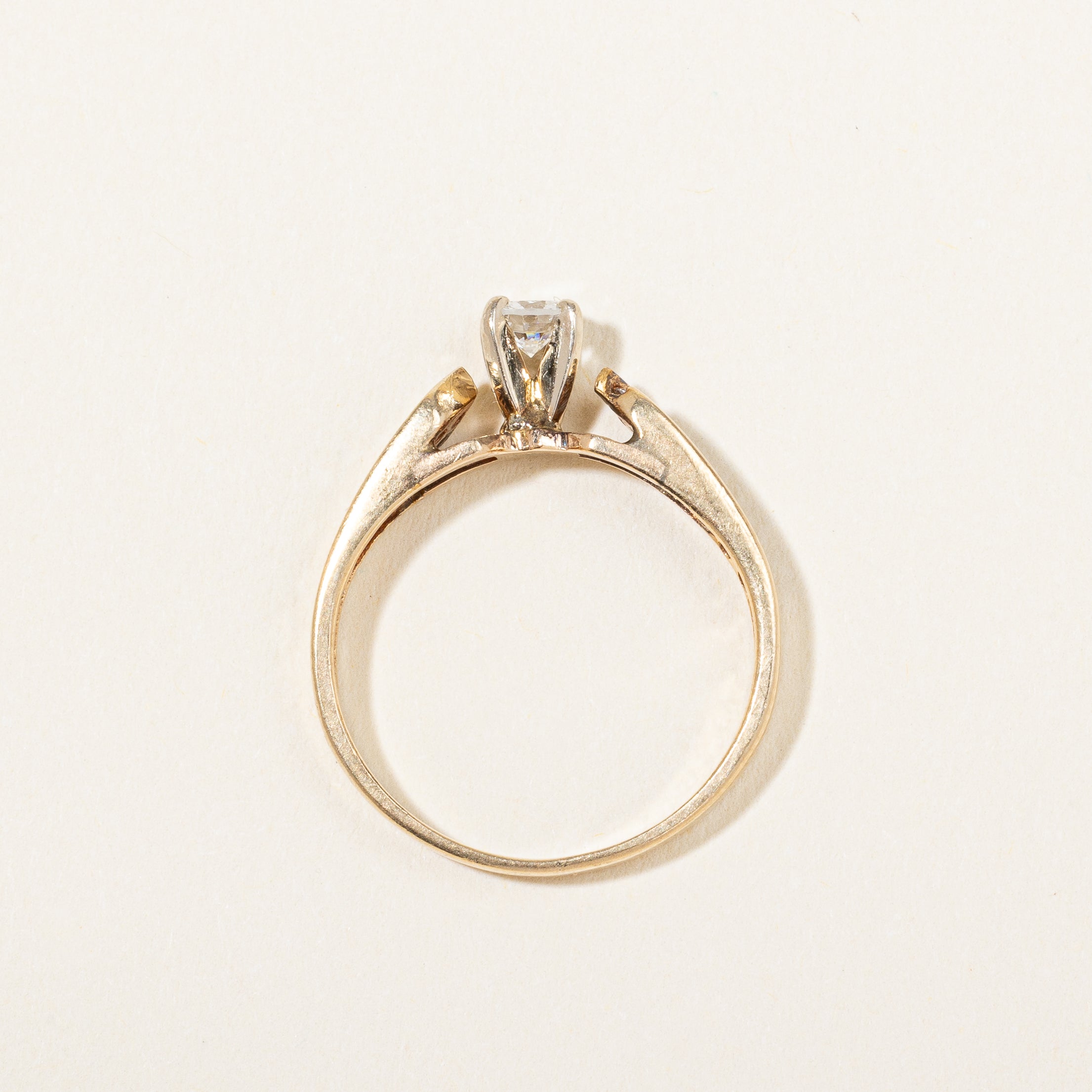 Zig Zag Diamond Channel Engagement Ring | 0.35ctw | SZ 6.75 |