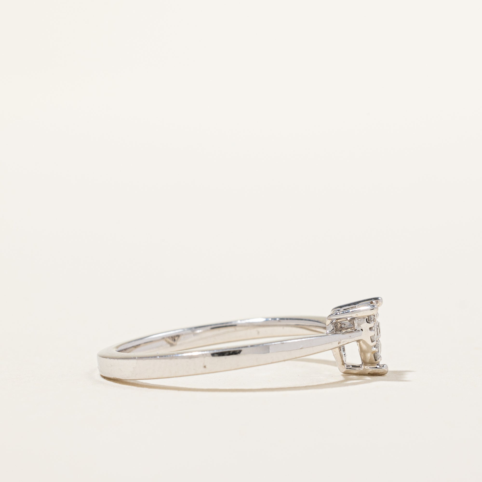 Pave Diamond Heart Ring | 0.10ctw | SZ 6.25 |