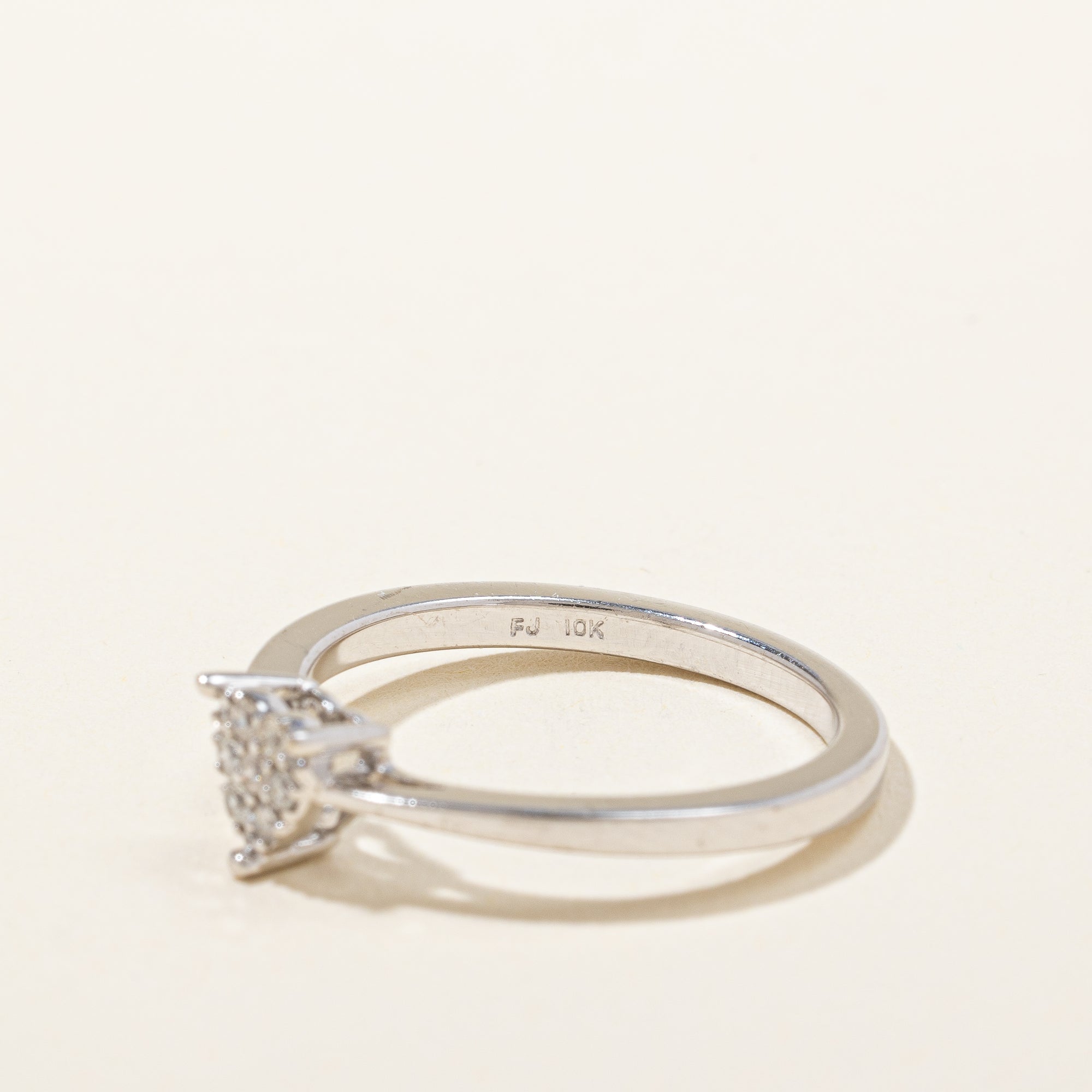 Pave Diamond Heart Ring | 0.10ctw | SZ 6.25 |