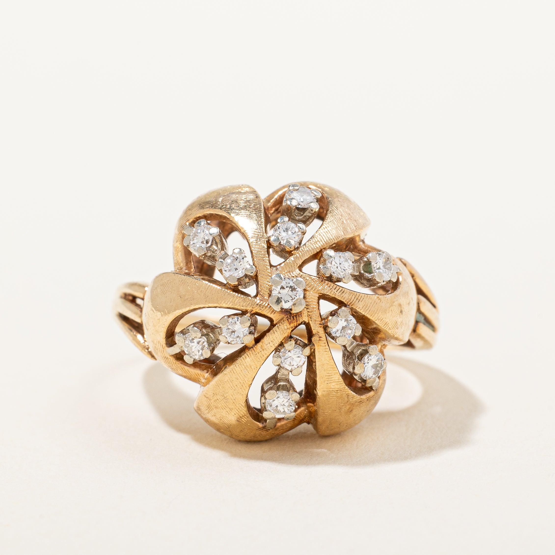 Diamond Pinwheel Ring | 0.25 ctw, SZ 7.25 |