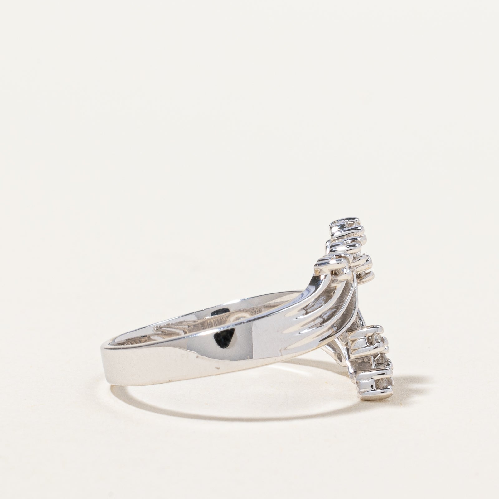 Multi Diamond Bypass Ring | 0.08 ctw, SZ 6 |