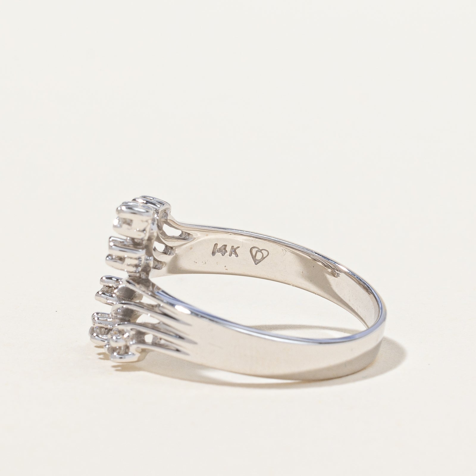 Multi Diamond Bypass Ring | 0.08 ctw, SZ 6 |