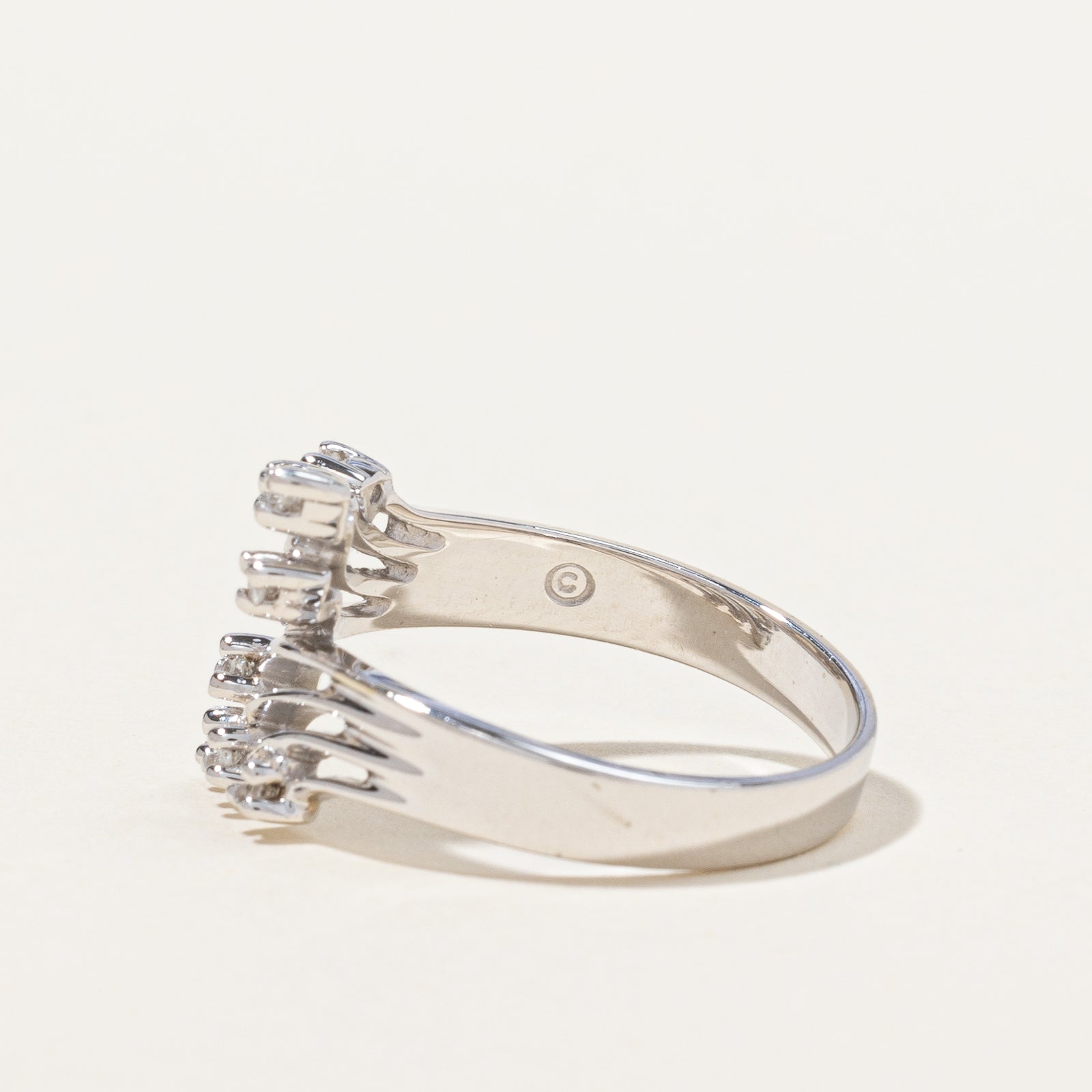 Multi Diamond Bypass Ring | 0.08 ctw, SZ 6 |