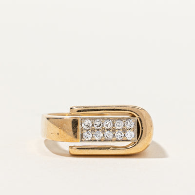 Diamond Belt Buckle Ring | 0.15 ctw, SZ 4.5 |