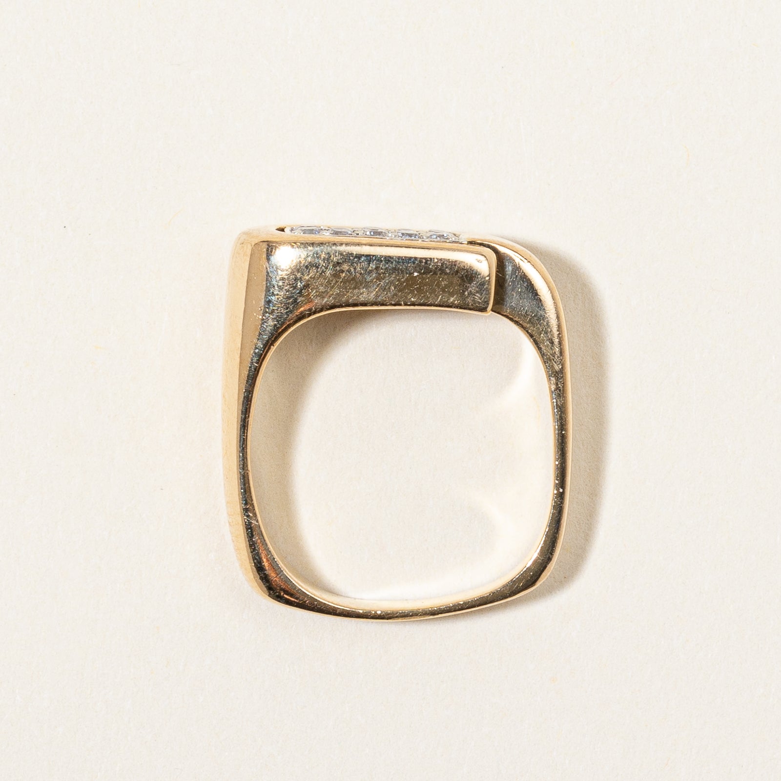 Diamond Belt Buckle Ring | 0.15 ctw, SZ 4.5 |