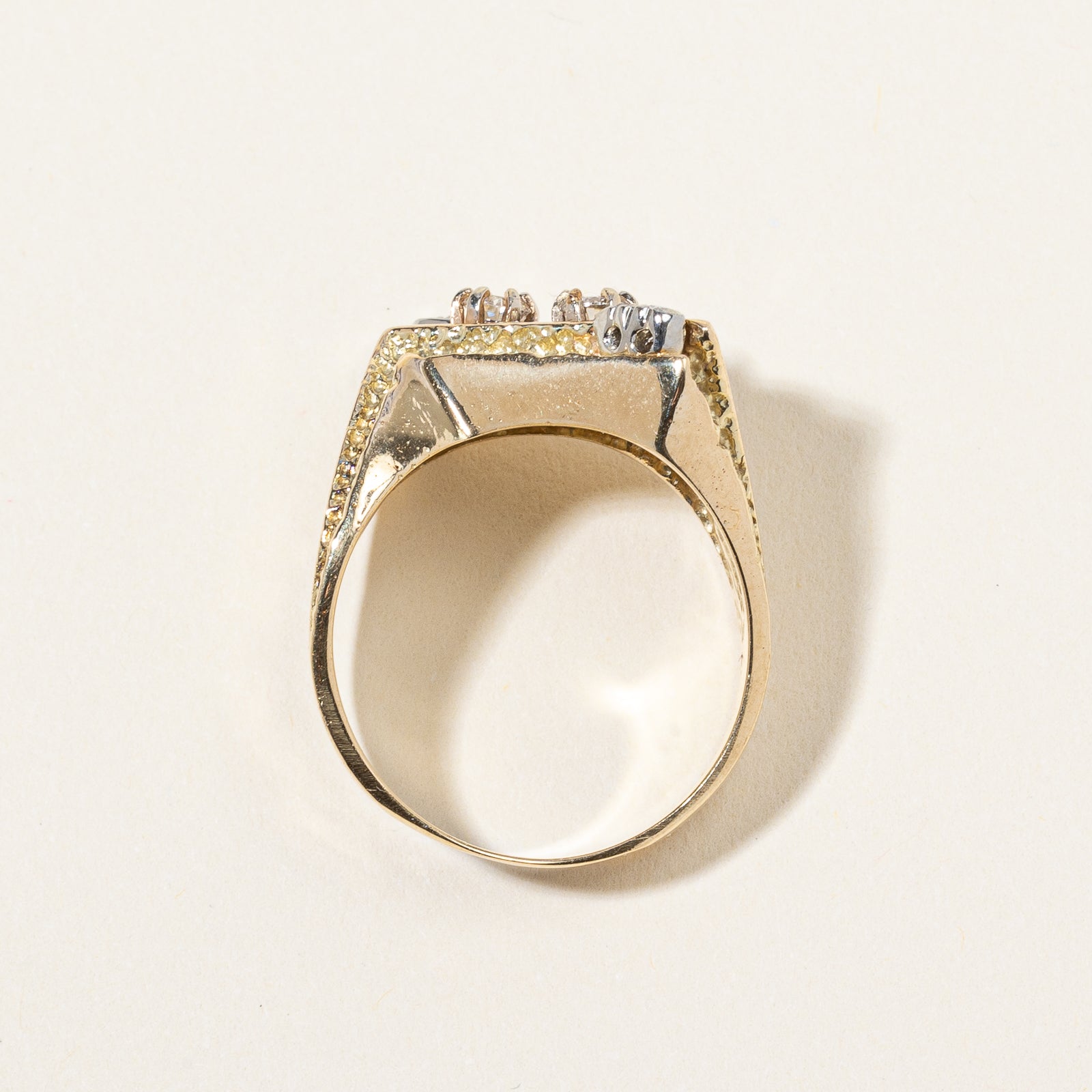 Textured Double Chevron Diamond Ring | 0.25 ctw, SZ 8.5 |