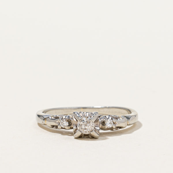 Antique Old European Cut Diamond Ring | 0.20 ctw | SZ 5 |