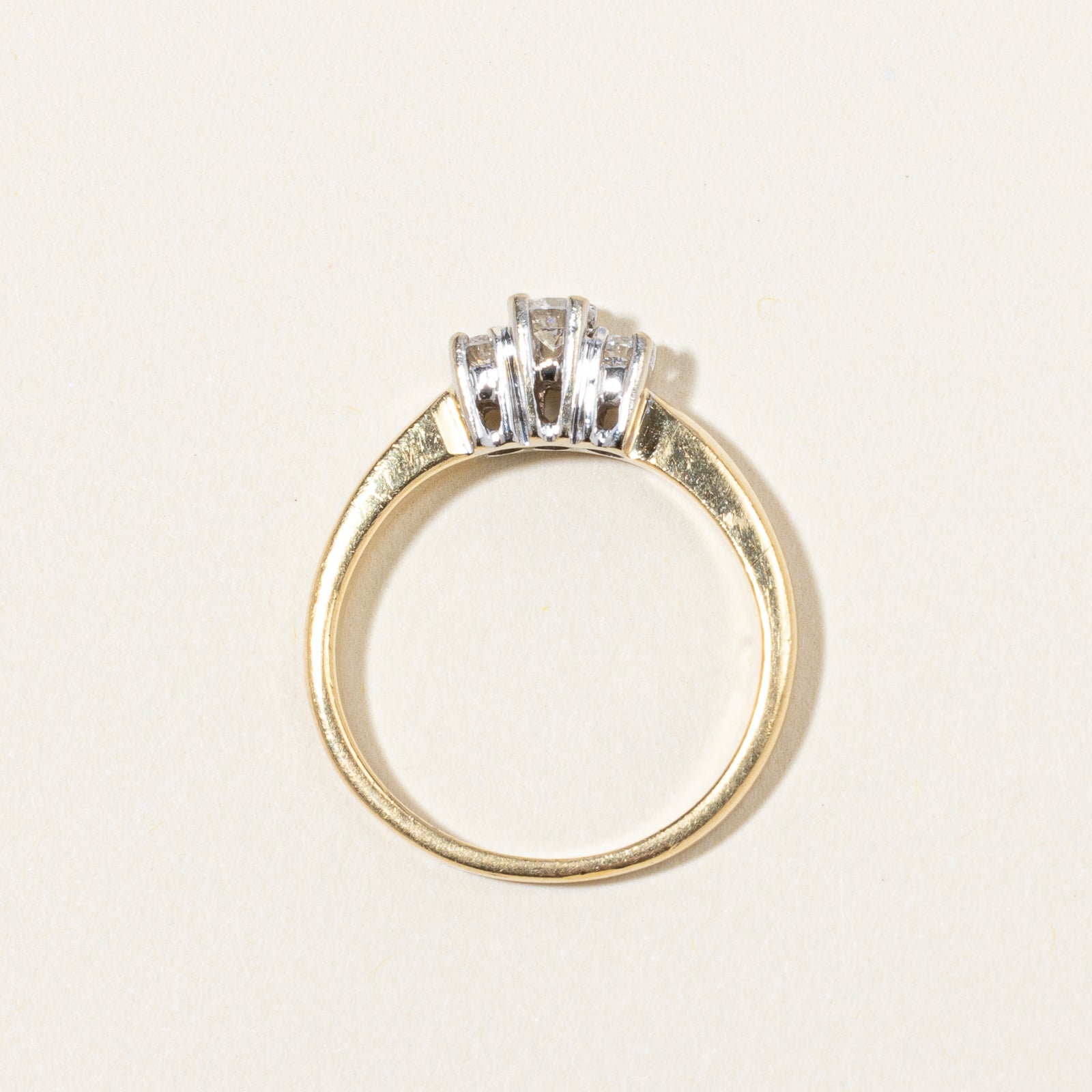 Three Stone Prong Set Diamond Ring | 0.26 ctw, SZ 5.75 |